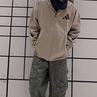 透气夹克 JD9600 连帽针织运动休闲开衫 Adidas阿迪达斯Z.N.E.男士