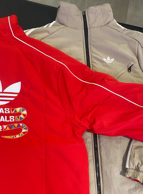 阿迪达斯三叶草棉服男女款新年CNY冬季双面穿加厚棉袄外套KA0822