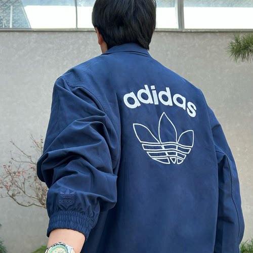 Adidas阿迪达斯外套男子王安宇同款休闲运动宽松夹克外套 KC0135