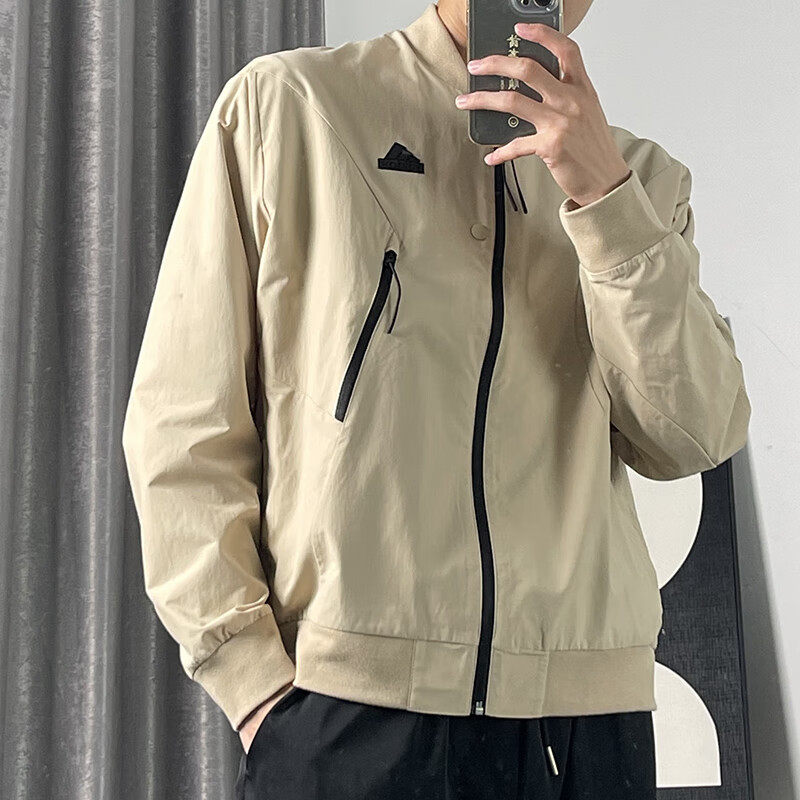 Adidas阿迪达斯新款秋季男子休闲运动夹克飞行员棒球领外套IP4959