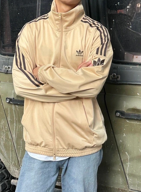 阿迪达斯三叶草男女复古经典三条纹立领运动夹克外套JL8399 8396