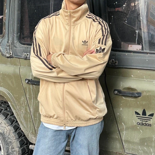 阿迪达斯三叶草男女复古经典三条纹立领运动夹克外套JL8399 8396