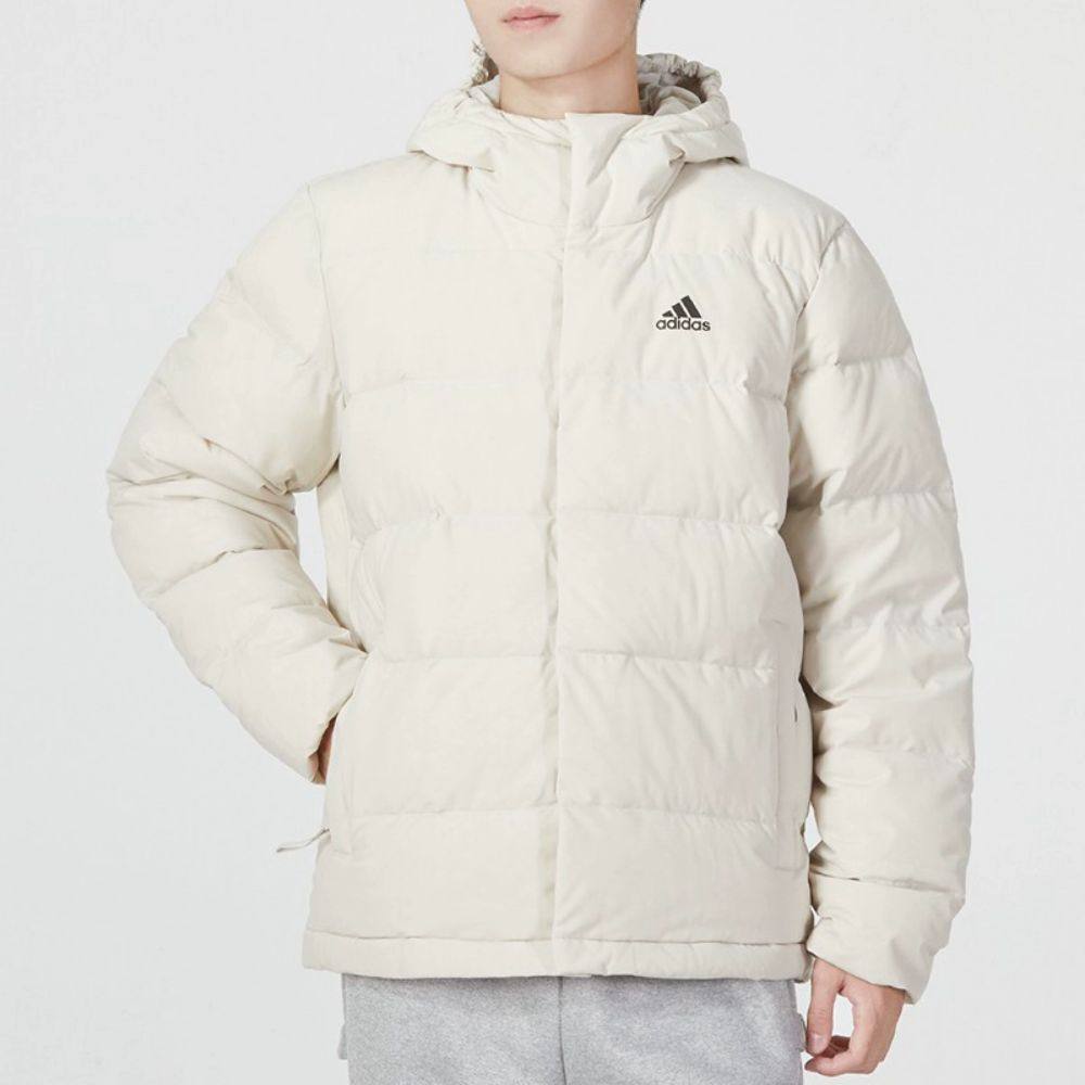 Adidas阿迪达斯羽绒服男子连帽保暖面包服外套休闲运动夹克HG4886