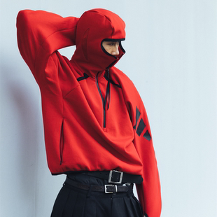 ADIDAS阿迪达斯FOS男子运动休闲半拉链连帽套头卫衣 JW4640 4641