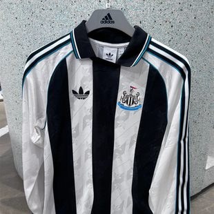 阿迪达斯三叶草纽卡斯尔男子运动休闲足球文化衫长袖T恤 IX5156