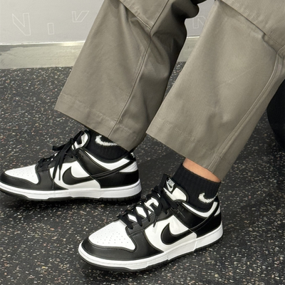 耐克男女鞋DUNK LOW 黑白熊猫复古运动休闲板鞋 HF5441-100