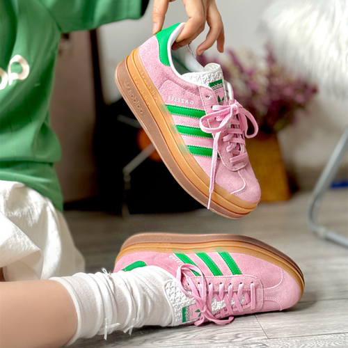阿迪达斯三叶草女子GAZELLE BOLD运动厚底增高板鞋休闲鞋IE0420