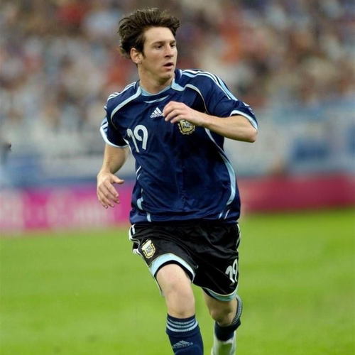 阿迪达斯06年世界杯阿根廷主场梅西复刻球迷版短袖球衣 JN3708