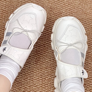 阿迪达斯三叶草女子厚底增高缓震玛丽珍芭蕾鞋休闲运动鞋 JR4497