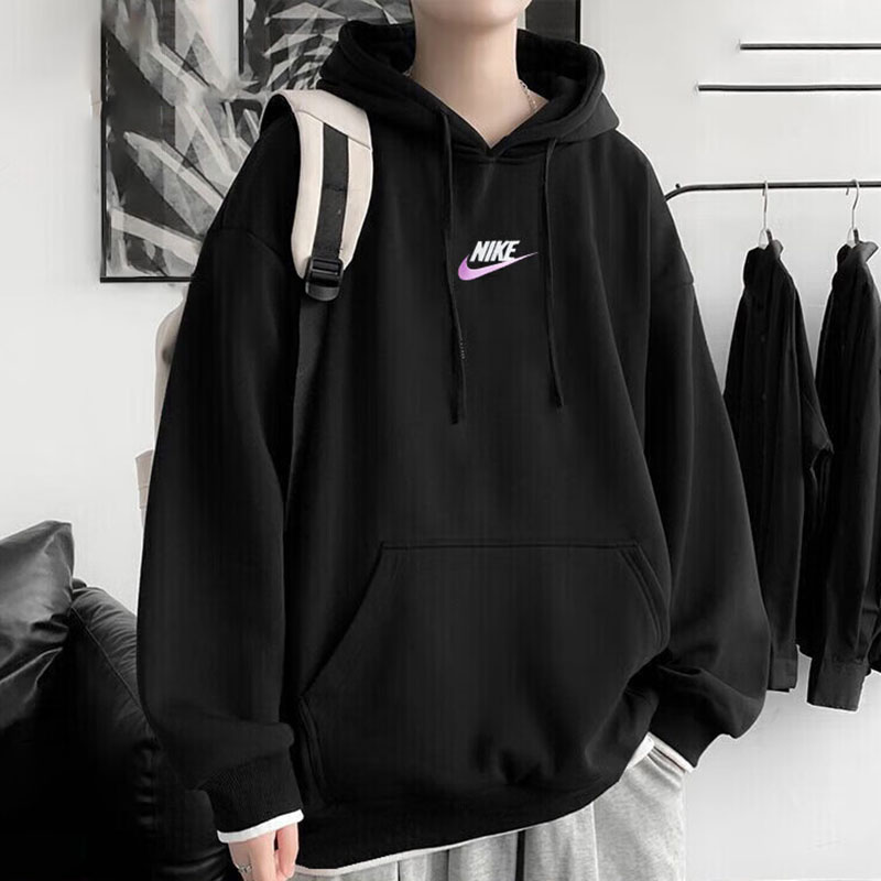 Nike耐克春男子宽松运动休闲刺绣针织毛圈连帽卫衣FB7789-010