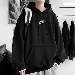 Nike耐克春男子宽松运动休闲刺绣针织毛圈连帽卫衣FB7789 010