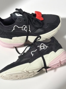 阿迪达斯三叶草女鞋FALCON复古经典网面透气休闲运动老爹鞋IG6788