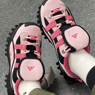 Adidas阿迪达斯女士耐磨透气运动休闲鞋厚底增高拖鞋IH4645JQ5027