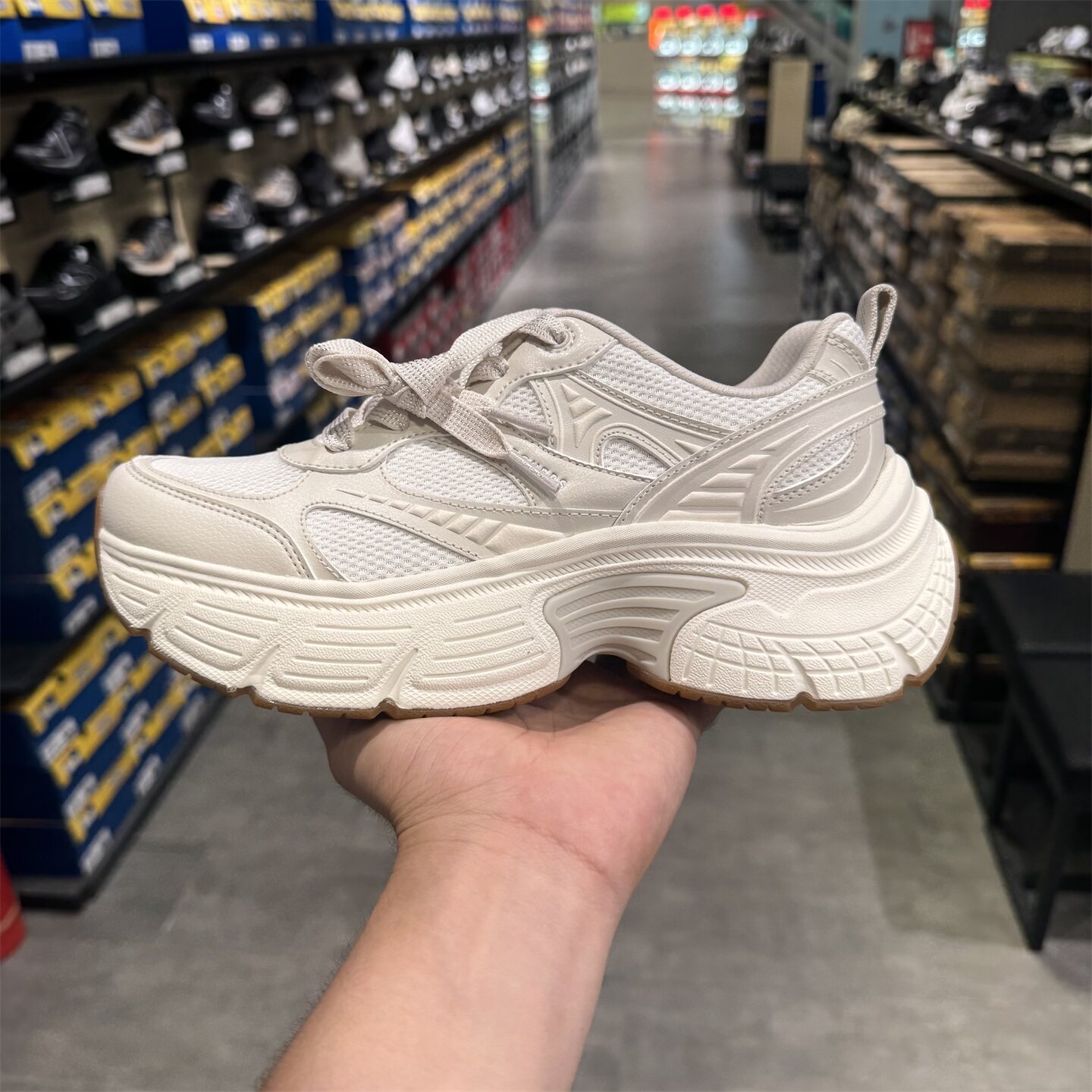 Skechers斯凯奇女士春秋厚底舒适透气增高休闲运动老爹鞋190106
