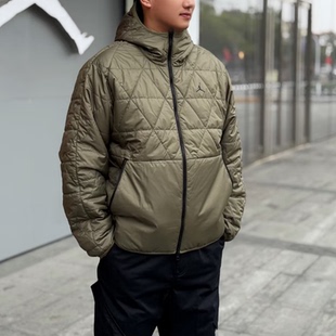 NIKE耐克Jordan冬季男款外套轻薄棉服连帽保暖棉衣夹克FZ3163-222