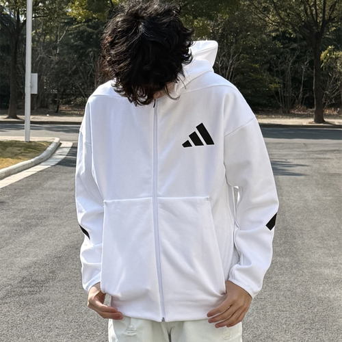 Adidas阿迪达斯M Z.N.E. FZ男士运动休闲训练透气连帽外套 JF2443
