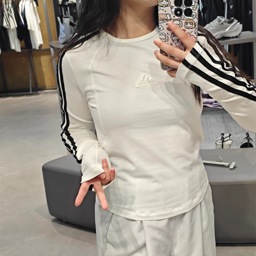 ADIDAS阿迪达斯长袖女装2026户外运动休闲收腰修身运动服JW4643