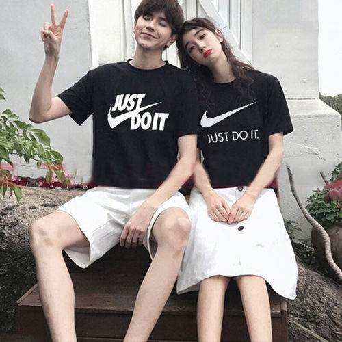 Nike耐克大LOGO男女情侣夏季运动休闲纯棉短袖T恤AR5007-011