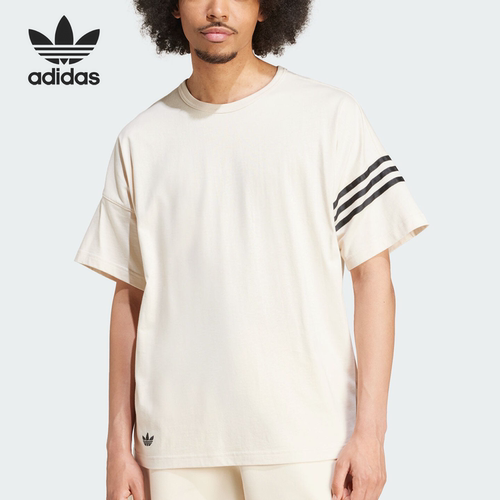 adidas阿迪达斯三叶草春季男子半袖运动休闲圆领短袖T恤 JF9139