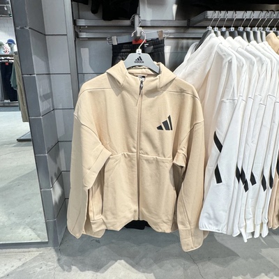 Adidas阿迪达斯男女大童外套新款运动连帽针织夹克JF2495 JF2847