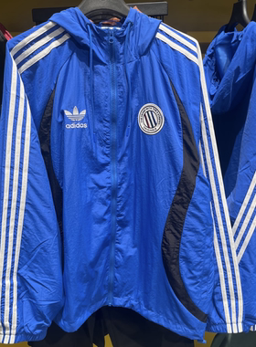 阿迪达斯ADICOLOR三叶草男女宽松连帽梭织夹克复古外套 JL8360