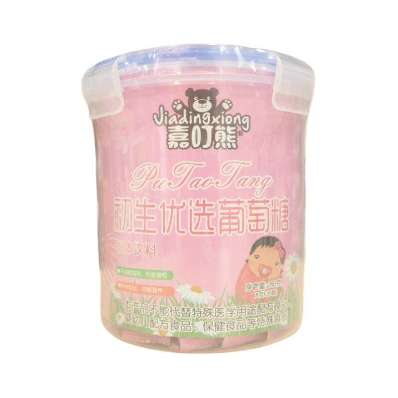 嘉叮熊初生优选葡萄糖粉剂450g袋装儿童食用固体饮料奶粉伴侣