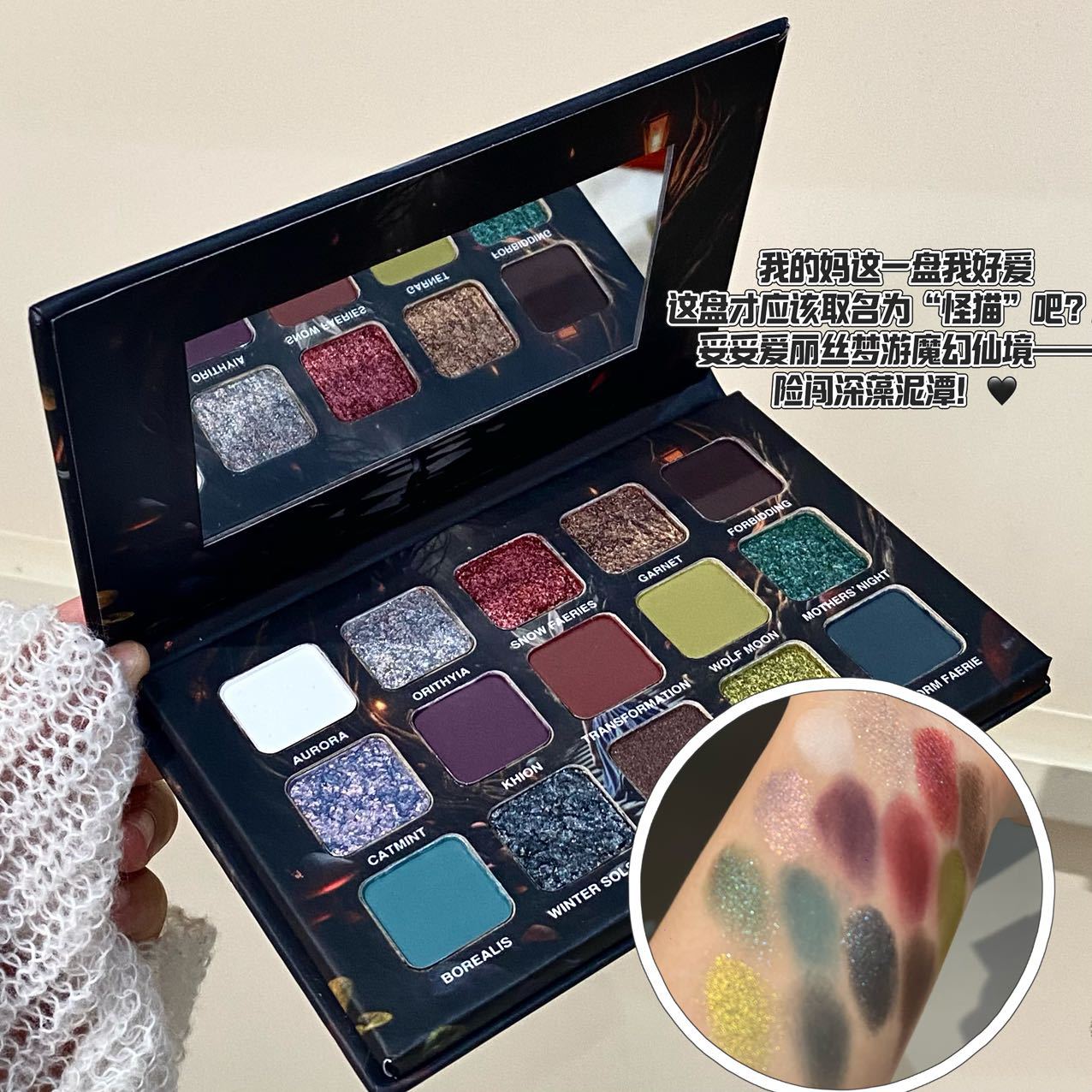 HERORANGE地下色系十五色眼影盘珠光细闪哑光大地复古水泥盘眼影