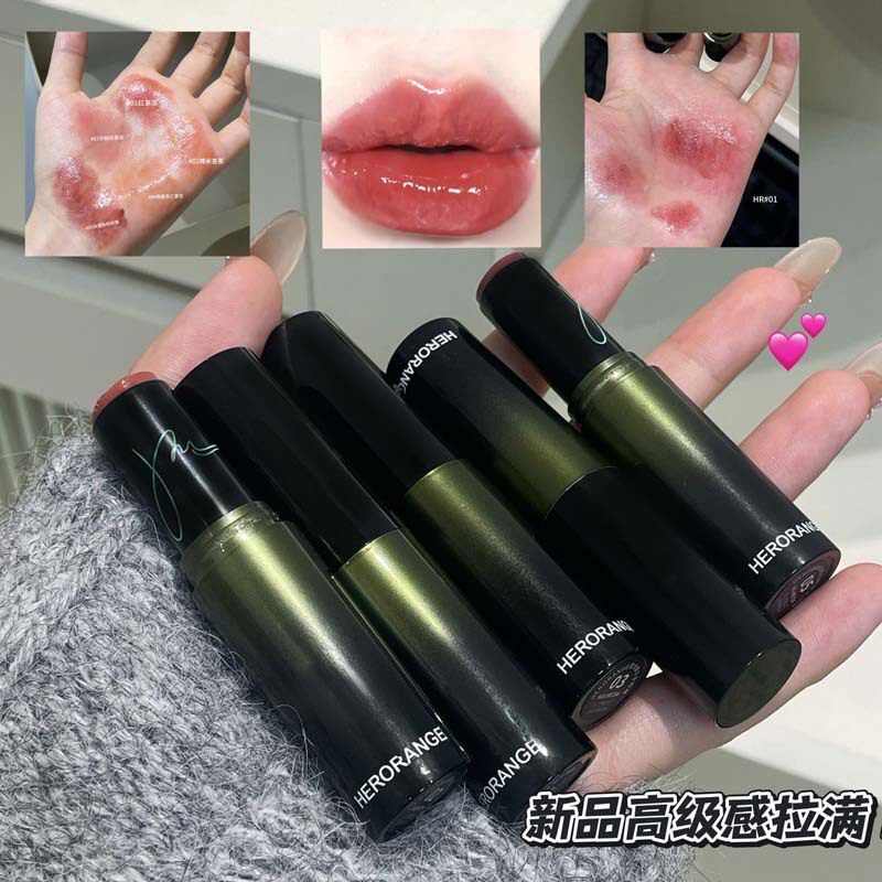 HERORANGE瓷光精华多用棒保湿滋润持妆显色纯欲清透水光腮红口红