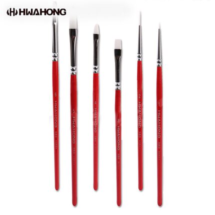 华虹380美妆画刷细节油漆尖头水彩笔多功能亮片美甲彩绘3号画笔