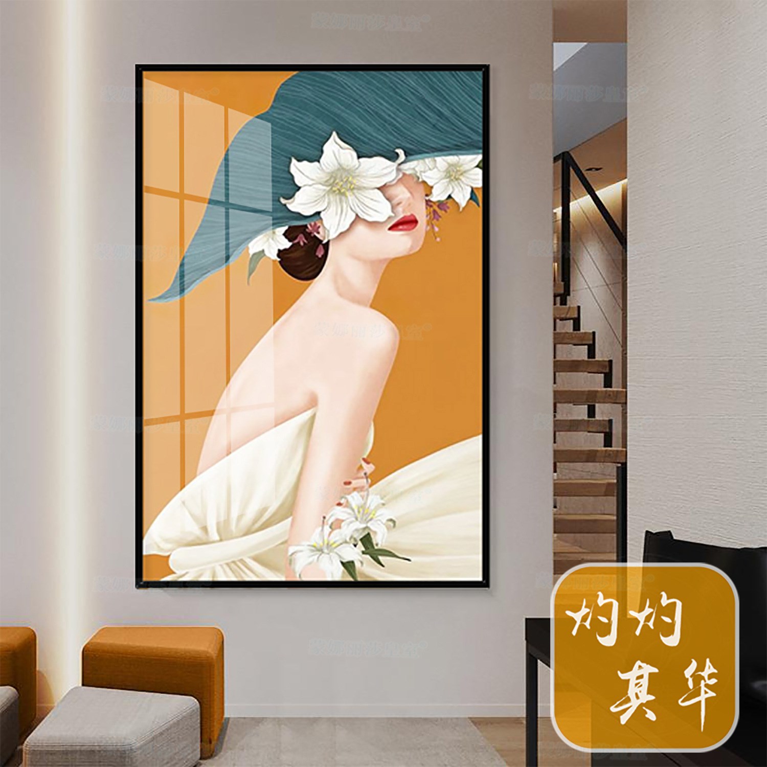 灼灼其华十字绣2026新款线绣客厅美女人物小幅满绣小件自己绣手工