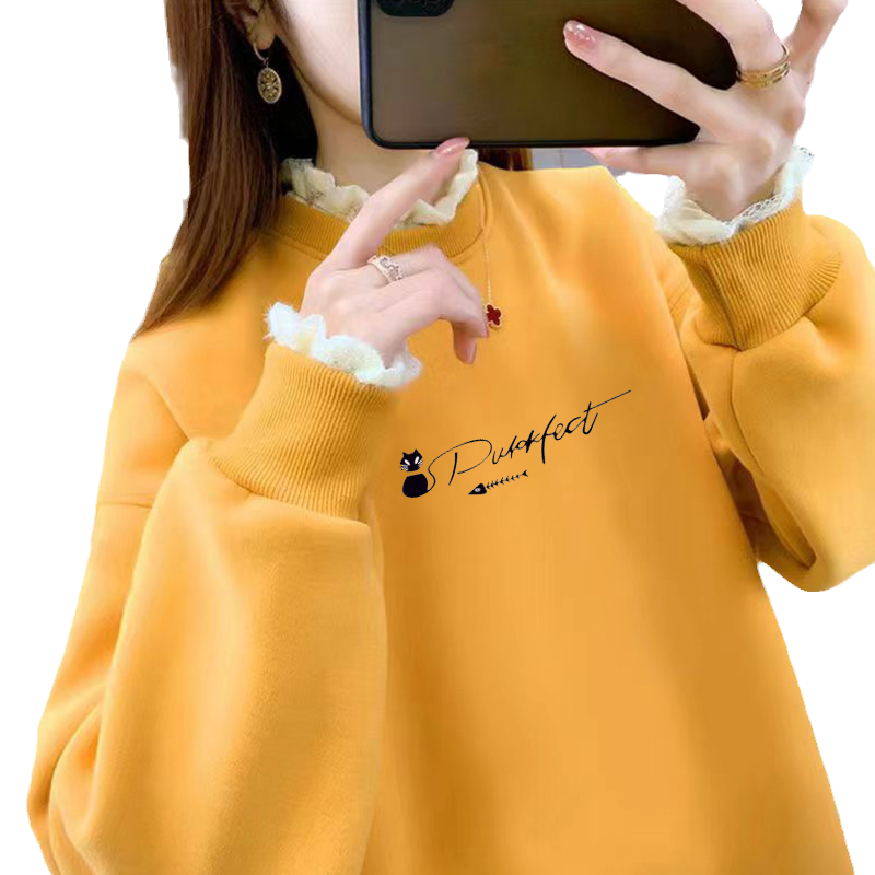 设计感假两件薄款卫衣女2024春秋新款减龄洋气宽松ovresize外套潮