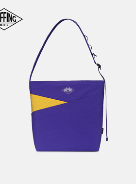 BUFFING 紫色多巴胺斜挎包街头大包大容量户外运动托特包个性潮牌