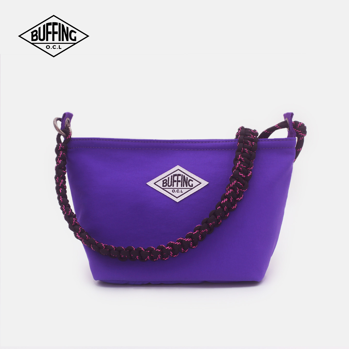 BUFFING 亮紫色原创斜挎包个性潮牌手机包小众休闲腋下小包户外轻