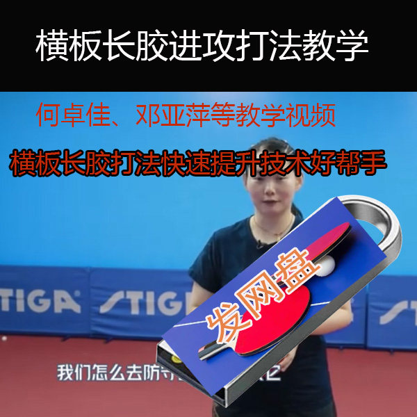 横板长胶进攻打法何卓佳、邓亚萍 福原爱等教学和比赛视频发网盘