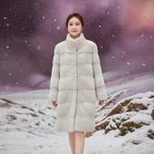百搭减龄女裘皮大衣冬装 2026新款 进口整水貂皮草外套时尚