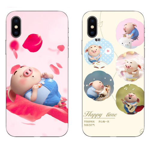 适用OPPOreno3456789pro猪小屁OPPOA系列97软壳FIND任意机型F系列定制磨砂硅胶可来图定制保护壳卡通可爱防摔