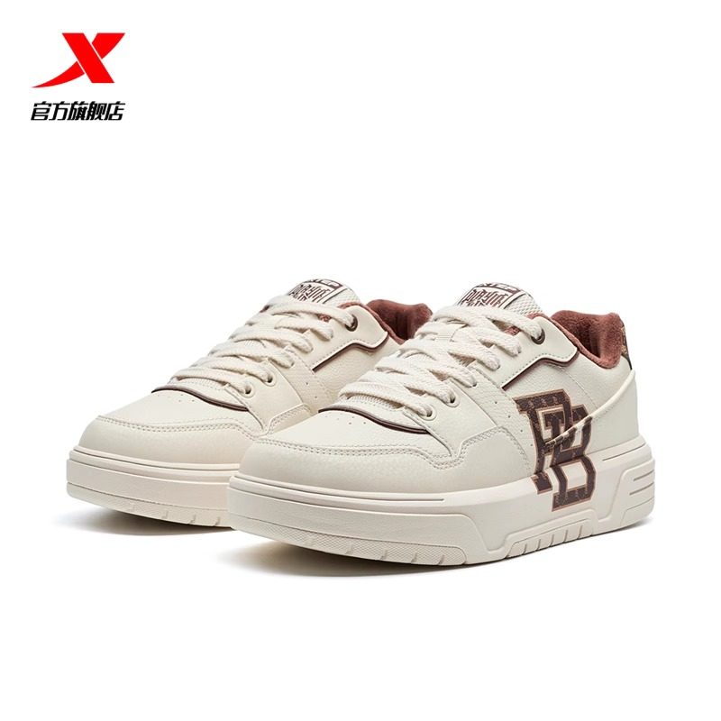 特步加厚男款棉鞋冬季新款休闲鞋加绒保暖运动鞋板鞋976419370030