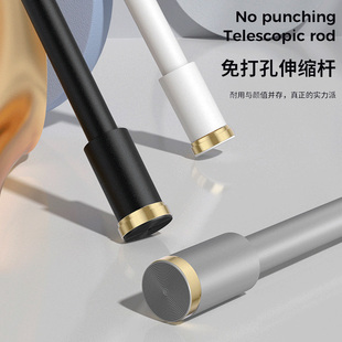 浴室伸缩杆免打孔晾衣杆衣架窗帘挂杆卫生间浴帘杆子窗帘门帘撑杆