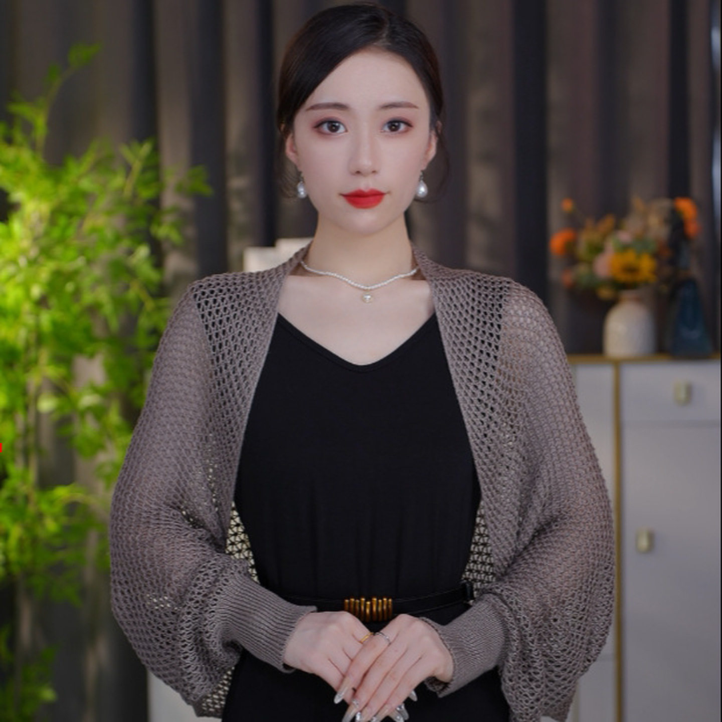 冰丝套袖披肩春夏季坎肩女空调房针织搭肩外搭配裙子遮肉防晒高档