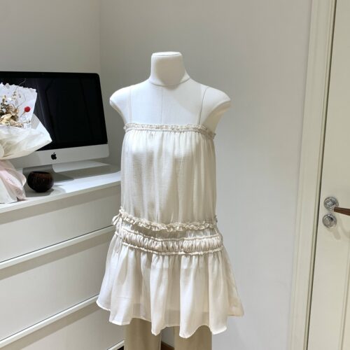 赵露思同款Moonmoi | 浪漫旋律 莱赛尔花边拼接设计感连衣裙