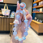 原创手机链卡通可爱水晶手机挂绳短款 手工串珠潮玩萌粒手腕绳挂饰