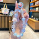 原创手机链卡通可爱水晶手机挂绳短款 手工串珠潮玩萌粒手腕绳挂饰