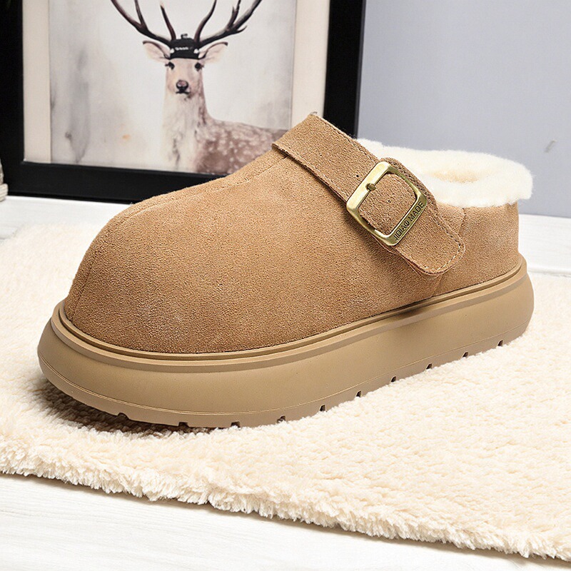 内增高小个子勃肯鞋女半拖棉鞋