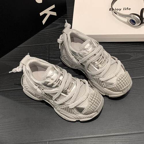 休闲绑带老爹鞋小个子运动鞋