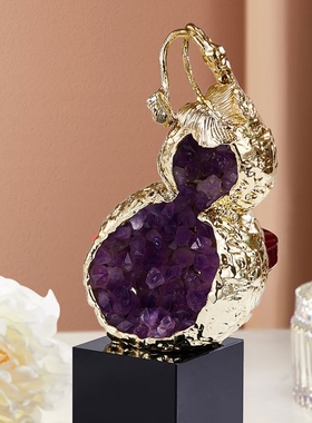 乔迁新居水晶葫芦摆件高档