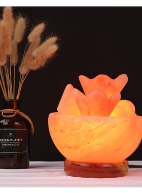 盐灯喜马拉雅S级水晶盐灯风水 聚财招财灯金字塔香薰盐灯元宝聚宝