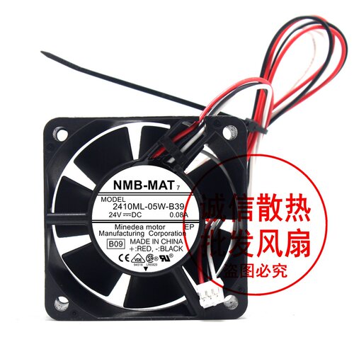 原装NMB-MAT6025 6CM  DC24V 0.08A 3线 2410ML-05W-B39 散热风扇