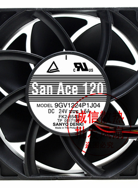 原装正品三洋 12038 9GV1224P1J04 24V 1.5A 4线变频器风扇12CM