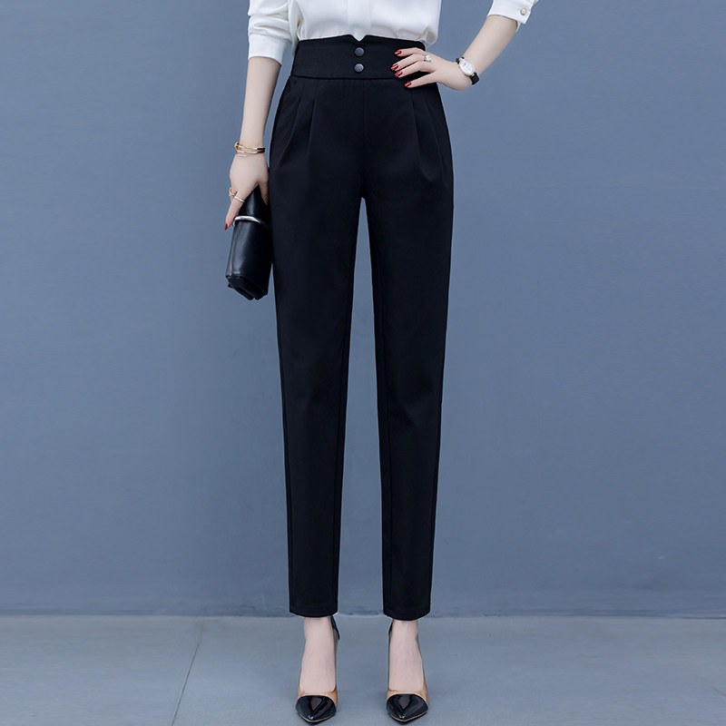 裤子女秋2026新款宽松百搭休闲女裤高腰显瘦春秋季西装萝卜哈伦裤