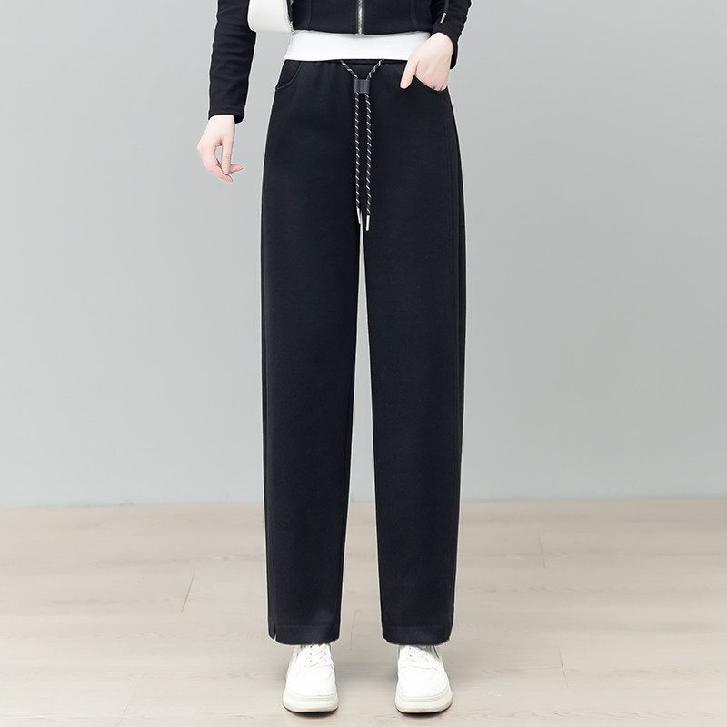 运动卫裤女2026春秋新款高腰糯米裤宽松显瘦春季休闲阔腿裤子